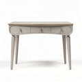 Wooden writing desk with three drawers and a light gray finish 120 x 60 x 75cm