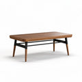 Wooden coffee table with natural finish 120 x 60 x 40cm for living room