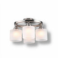 Glass pendant chandelier with black and gold finish 30 x 30 x 50cm