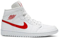 Air Jordan 1 Mid  White University Red  BQ6472-106