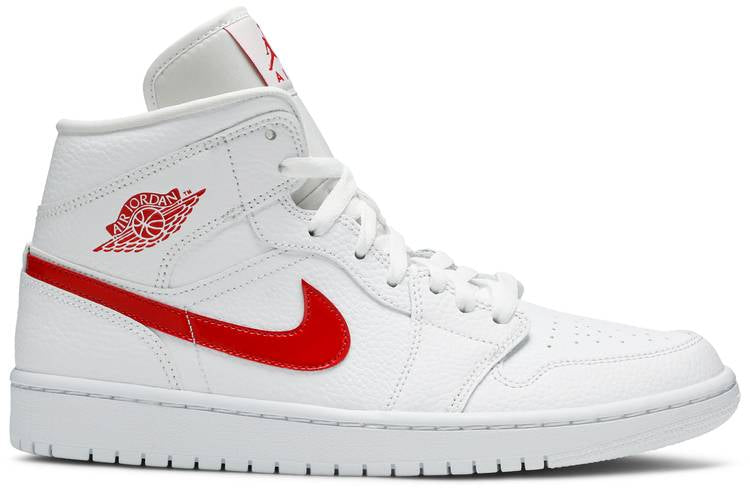 Air Jordan 1 Mid  White University Red  BQ6472-106
